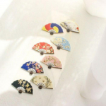 Korea traditsiooniline lehvik ja bojagi kingikleebised &ndash; 5 lehte Korean Traditional Fan-5sheets