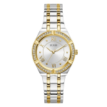 Guess Cosmo Diamonds Series H&otilde;bedane sihverplaat Kahev&auml;rviline roostevabast terasest rihm Naiste kvartsikell - GW0033L4 h&otilde;be