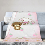 Sugarbunnies Shirousa Kurousa Cutecore Jojifuku Pinkcore Tekk Fliis Soe Visketekk Auto Diivani Voodi Magamistoa Tekk 30x40in