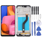 Originaal LCD-ekraan Samsung Galaxy A20s-ile, puutetundliku kihiga, t&auml;ielik komplekt raamiga (Must) must