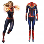 Kapten Marveli Cosplay Kost&uuml;&uuml;m Film The Avengers Superkangelane Carol Danvers Cosplay Bodysuit Jumpsuit Halloweeni Kost&uuml;&uuml;m Naistele 110 sinine