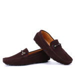 Korea stiilis suuremate m&otilde;&otilde;tudega mokassiinid - Ehtne nahast k&auml;sitsi &otilde;mmeldud meeste slip-on kingad kevadeks/suveks 5088 48 kohv