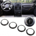 4x Front Air Conditioner Vent Cover Outlet Cover Trim for Jeep wrangler JK 07-10