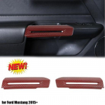 2pcs Interior Door Handle Ring Trim Decor Cover for Ford Mustang 15+ accessories