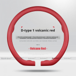 Applicable to Toyota steering wheel covers for Vios, Hilux, Camry, Harrier, Innova, Rush, Yaris, Alphard, Hiace, Corolla Cross red-D