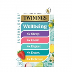 Twinings Superblends Wellbeing Collection 4X Defence 4X Glow 4X Digest 4X Detox 4X Sleep, 20 rohelise teepakki