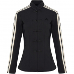 Adidas FW25 Samuel Gui Yang Koosloodud Spacermaterjal Uus Hiina Stiil Vabaaja Triibuline Spordijope Pikkade Varrukatega Naiste Jope HY2130 L