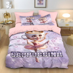 Multikas ai Ajum&auml;danik Tung Tung Sahur Voodipesukomplekt Magamistoa Kaunistus Tekikott Padjap&uuml;&uuml;r T&auml;iskasvanud Poiss T&uuml;druk &Uuml;ksik Kahekordne Suur Suurus 100x135cm-2pcs gray