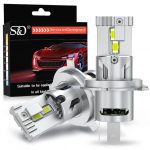 2 tk H4 LED-esitulede pirni K&otilde;rge&madal valguskiir 36000LM Canbus Turbo Auto Mootorratta Esituled Super Heledad Autode Moto Esitulede Plug&Play 6500K Valge H4/9003/HB2 Hi/Lo