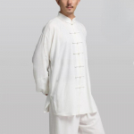 Kung Fu vormiriietus Traditsiooniline Hiina r&otilde;ivad Pikkade varrukatega Wushu TaiChi Meeste KungFu Vormiriietus Vormiriided Tai Chi Treeningriided XS valge