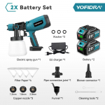 Yofidra 1000ML Elektriline v&auml;rvip&uuml;stol Kodu Juhtmeta Pihusti Auto M&ouml;&ouml;bel Teraskate Airbrush Makita 21V Aku Pinni jaoks 2 Battery-EU