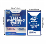 QimGo Professionaalsed hammaste valgendusribad - 42 ribaga pakend - Ohutu hambavaabale - Valgendus tundlikele hammastele - Valgendus ilma kahjustusteta Pack of 42 Strip