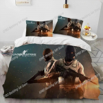 Cs Go M&auml;ngija Counter Strike Voodipesukomplekt Magamistuba Pehme Kaasaegne Voodikate Mugav Tekikott Tekikate Ja Padjap&uuml;&uuml;r EU Single(135*200cm)3pcs