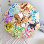 Eevee muster, automaatselt kokkupandav vihmavari, kaasaskantav ja kokkupandav disain, 8 varrast, j&otilde;ulu- v&otilde;i s&uuml;nnip&auml;evakingitus. mitmev&auml;rviline