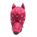 Halloweeni Cosplay Koera Mask Maskeraadi Nahkmask Reguleeritava T&otilde;mbn&ouml;&ouml;riga Meestele roosa punane v&auml;rv