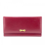 BALLY Vintage flap leather Purse Bordeaux leather Women Used