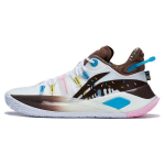 Li Ning CJ 2 Donut Comfortable Cushioning Lightweight Rebound Low top Basketball Shoes Men's White Brown ABAS001-10 45