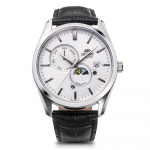 Orient SUN MOON Automaatne Kaasaegne Jaapani Garantiiga & Kell, Stiil, Meeste, Valge, H&otilde;bedane, RN-AK0305S, Tootja oma