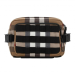 Burberry checkered color-block polyester handbag messenger bag women's brown One Size-Basic Set (Bag+Dust Bag)