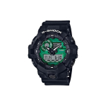 CASIO Meeste vedelkristall/analoog topeltn&auml;iduga seeria kell GA-700MG-1APR-person Black Strap