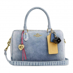 Coach Rowan Logo V&otilde;tmehoidjaga Denimist &Otilde;lakott Naiste k&auml;ekotid Hele-Indigo CDY74-IMNIM Gift Set (Box+Pocket Mirror)