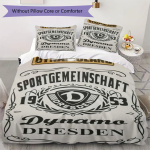 SG Dynamo Dresdeni Muster Voodipesu Tekikott Tekikate Padjap&uuml;&uuml;r Kodukaunistus S&uuml;nnip&auml;evakingitus (1 * tekikott + 2 * padjap&uuml;&uuml;r ilma t&auml;idiseta)149 135x200cm