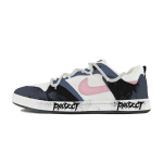 Nike SB Alleyoop Abrasion Resistant Low top Skateboard Shoes Men's White Black Pink CJ0882-100(Team352-) 44 white