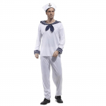 Merev&auml;elase Kost&uuml;&uuml;m Merev&auml;e Meremehele T&auml;ispikk Halloween Suurus [H&otilde;bedane & Stiil] Meestele, Riided, M&uuml;ts, Kost&uuml;&uuml;m, (Valge, M)