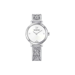 Swarovski kvartsikell roostevabast terasest rihm valge sihver elegantne mood kristallkell naiste kellad h&otilde;bedane 5376080 White Dial
