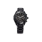 Swarovski Kell Kvartsliikumine Roostevabast terasest rihm 39 mm Must sihver 50 m veekindel Unisex kellad 5641393 Black Dial