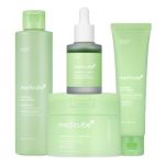 medicube Exosome Cica rahustav nahahoolduskomplekt Tooneri padjad 100 tk + Tooner 210 ml + Ampull 30 ml + Kreem 50 ml