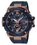Casio meeste roostevabast terasest 200M veekindel analoog l&ouml;&ouml;gikindel kvartsikell GST-B100G-2A sinine