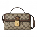 Gucci GG Supreme Mini K&auml;epidemekarbi kott Beež L&otilde;uend Pruun Nahk Kuldne Riistvara Igap&auml;evane Kasutus 772314-K9GSG-8367 Basic Set (Bag+Dust Bag)
