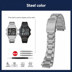 AE1200 Kellakarp Casio 3299 AE-1200WH jaoks Roostevabast terasest modifitseeritud metallkorpus veekindla r&otilde;ngaga Must H&otilde;bedane Kellakarp