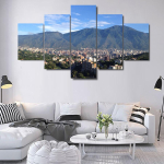 Avila Caracas Mountain L&otilde;uenditr&uuml;kk Maal Seinakunst Plakat, Moodne Kodu Kaunistus, Elutoa Pildid, 5 tk 40X60 40X80 40X100CM