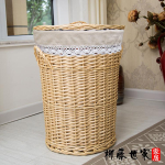 Suur vitstest riidekorv kaanega restoranikasutuseks Mustade riiete korraldaja Retrostiilis Perehoiustamine... Small size-with cover 28*31cm beige