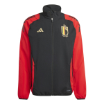 adidas Belgia 2024-2025 Jalgpall Stand-kraega Mugav Pikkade varrukatega Jakk Meeste Jakk Must IQ0751 S red