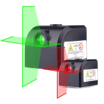 Kaasaskantav Mini Ristpunane Laserlood 2 joont 1 punkt 650nm Tasandusinstrument LED-indikaatori ja magnetilise kinnitusega Green Laser