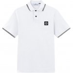 Stone Island logo plaaster kitsa l&otilde;ikega l&uuml;hikeste varrukatega polos&auml;rk meeste pealisr&otilde;ivad L1S1522000-10S0018-V1001 S