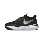 Nike Team Hustle D 11 Synthetic Leather Comfortable Low top Children's Basketball Shoes Black Kids' DV8994-004 28 black