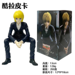 15CM Anime HUNTER&times;HUNTER Kurapika Must &Uuml;likond &Uuml;leskeeramis Mudel M&auml;nguasi Kingitus Kogumine Kiirnuudlite Press Istuv Tegevusfiguur With box black