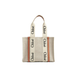 Chloe Woody Logo Prindi V&ouml;&ouml;rihm Paneel Sile Vasikanahast Kandekott Naiste Kandekotid CHC21AS383F71883 Basic Set (Bag+Dust Bag)