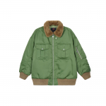 Jordan Renegade Patchwork Faux Fur Collar Multi-Pocket Casual Jacket Naiste Jakid Hele-Oliivi-Kollane FB5089-340 L