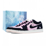 Jordan Air Jordan 1 Berry Pink Cheese Polsterdus, Kulumiskindel Madal Kaelus Vintage Korvpallijalatsid Unisex Must Roosa DC0774-003(Team836-) 36.5