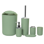 Vannitoa h&auml;davajalikud: 6-osaline komplekt hambaharjahoidja, seebialuse, WC-pintsli ja pr&uuml;gikastiga Transparent Cover 6-Piece Set