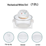 110V klaasist &otilde;hufrit&uuml;&uuml;r konvektsioonahi halogeeniga USA, EL, UK spetsifikatsioonidele UK Spec (220-240V)/White Label