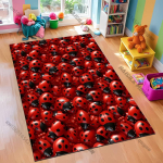 Roosa lepatriinu vaip laste tubadesse ja lasteaedadesse, vaip koduseks diivaniks, magamistoaks, kingitus 90cm x 130cm