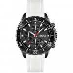 Hugo Boss 1513966 Admiral Black Kronograaf Meeste K&auml;ekell 45mm valge