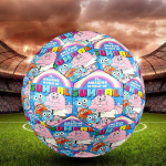 Gumball H&auml;mmastav Maailm Sisejalgpalli Pall Suurus 5 V&auml;rviline K&otilde;ik Vanused Masin&otilde;mmeldud PVC V&otilde;istlusvalmis Vastupidav K&otilde;rge P&otilde;rkega