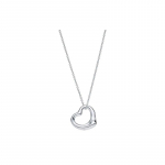 TIFFANY &CO. Elsa Peretti&reg; &uuml;hev&auml;rviline armastuse ripatsiga kaelakee naistele h&otilde;bedane 60020474-Silver M h&otilde;be